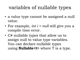 PROGRAMMING USING C#.NET SARASWATHI RAMALINGAM