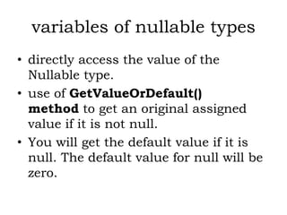 PROGRAMMING USING C#.NET SARASWATHI RAMALINGAM