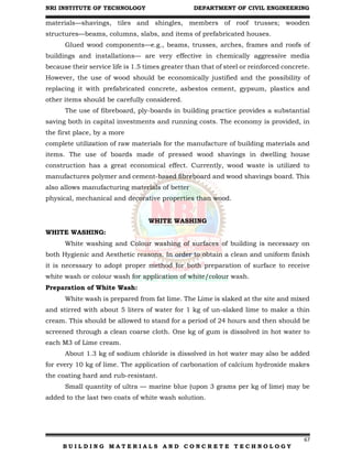 Building Materials and Concrete Technology Unit I | PDF