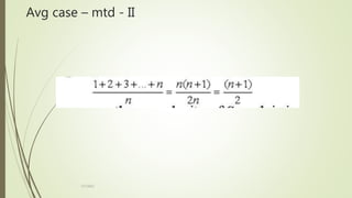 Avg case – mtd - II
3/7/2022
 