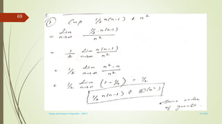 3/7/2022
Design and Analysis of Algorithm - UNIT 1
69
 