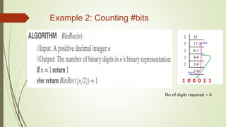 Example 2: Counting #bits
No of digits required = 6
 