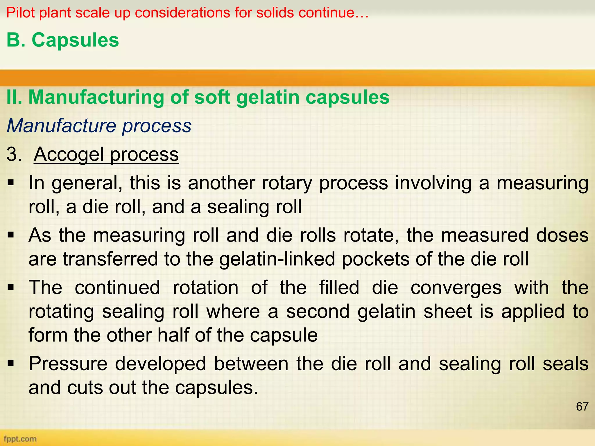 Pilot plant and scale up considerations for solids | PPT