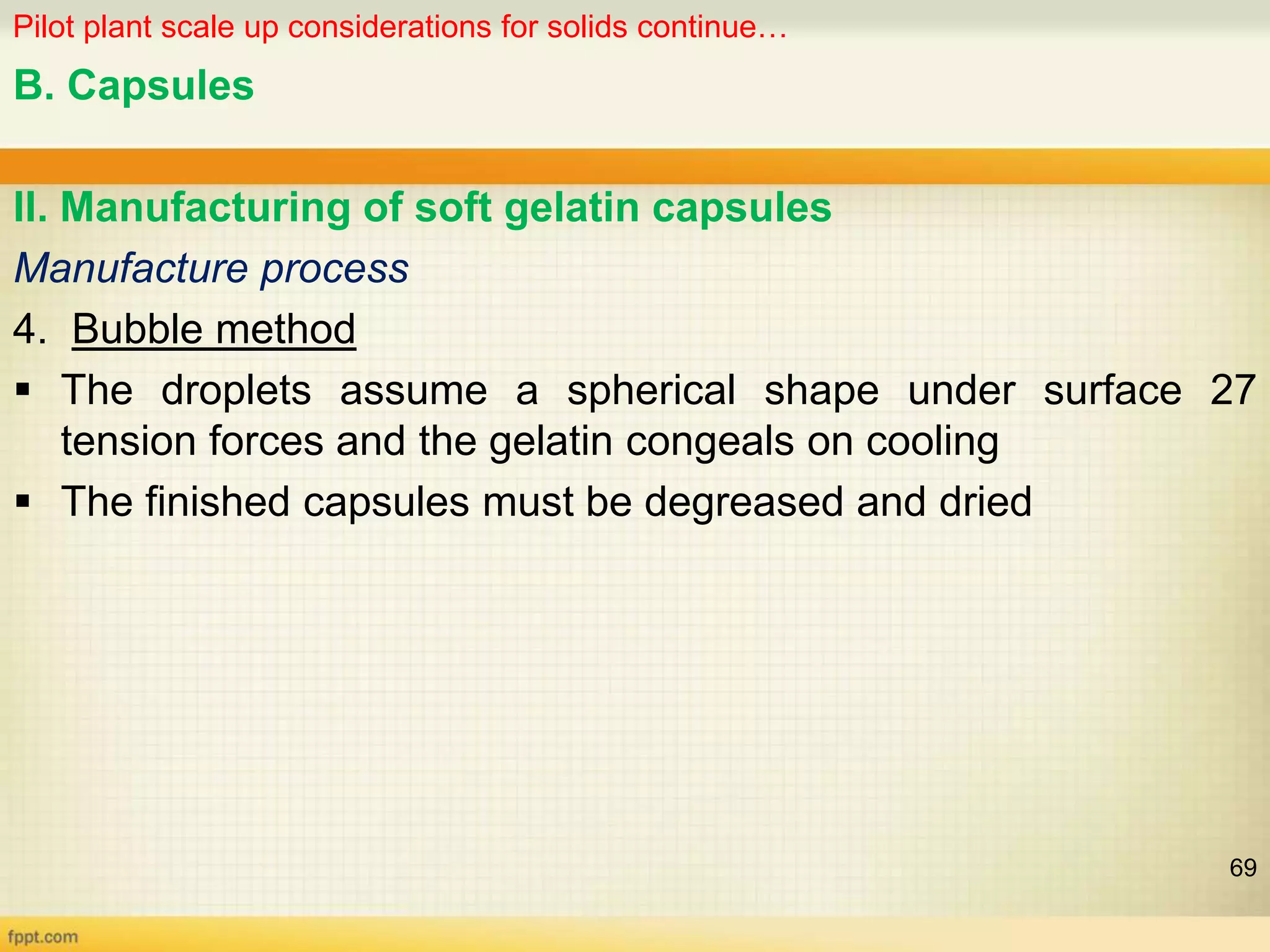 Pilot plant and scale up considerations for solids | PPT