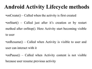 Unit I- ANDROID OVERVIEW.ppt