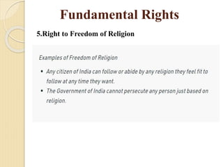Fundamental Rights
5.Right to Freedom of Religion
 