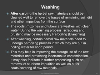Garbing Process Unit I herbs as raw materials, biodynamic agriculture.ppt