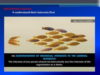 Subordinates interest
 understand their interests first
STUDENTSFOCUS.COM
 