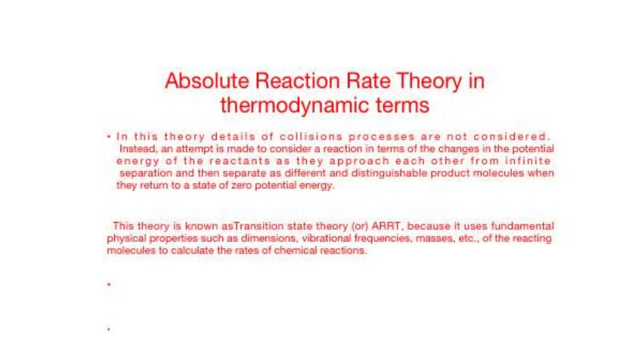 Chemical Kinetics and Catalysis -Absolute Reaction Rate Theory in ...
