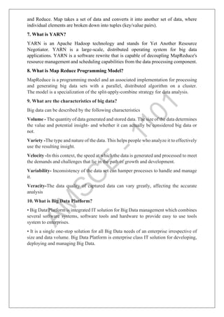 Big Data Analytics Unit I CCS334 Syllabus | PDF