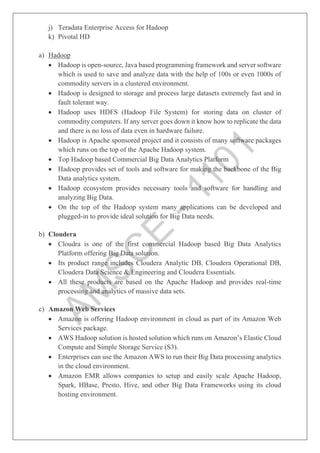 Big Data Analytics Unit I CCS334 Syllabus | PDF