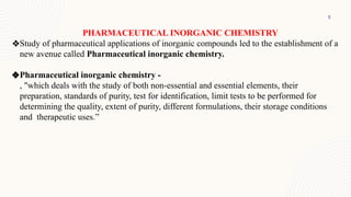 UNIT I.pptx.pdf pharmaceutical inorganic chemistry/ impurititea | PDF