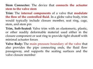 Stem Connector Examples Control valves basics, hand valves in instrumentation | PPTX
