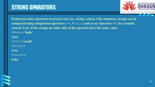 Basic Python concepts- b.com computer applications material | PPTX