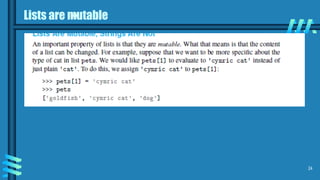 Basic Python concepts- b.com computer applications material | PPTX