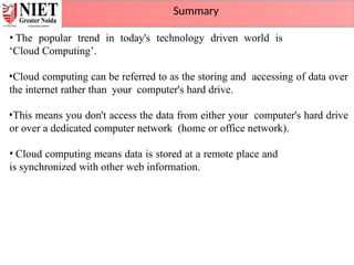 Comprehensive Overview of Cloud Computing and Its Infrastructure | PPTX