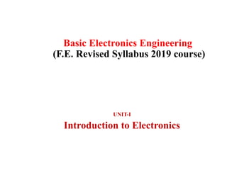 Comprehensive Introduction to Basic Electronics Engineering and ...