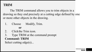 Trim Modify Comprehensive Introduction to AutoCAD: User Interface and Basic ...