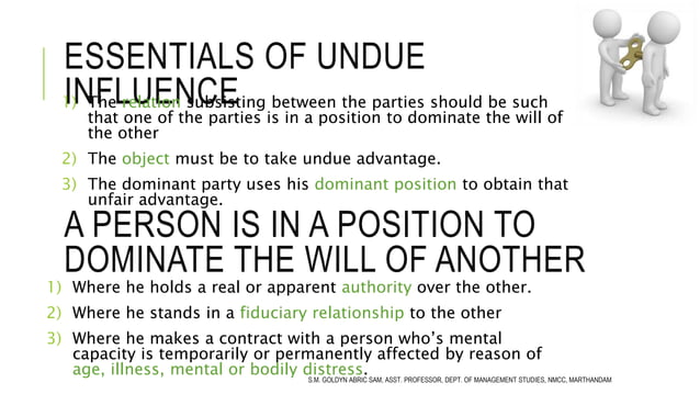 Undue Influence | PPTX | Law