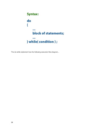 34
The do-while statement has the following execution flow diagram...
 