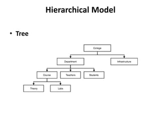 Hierarchical Model
• Tree
 