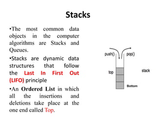 Unit I-Data structures stack & Queue | PPT
