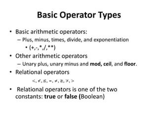 Unit I - Evaluation of expression | PPTX