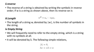 Math Reverse 3 Symbol Introduction to Theory of computations:- | PPTX