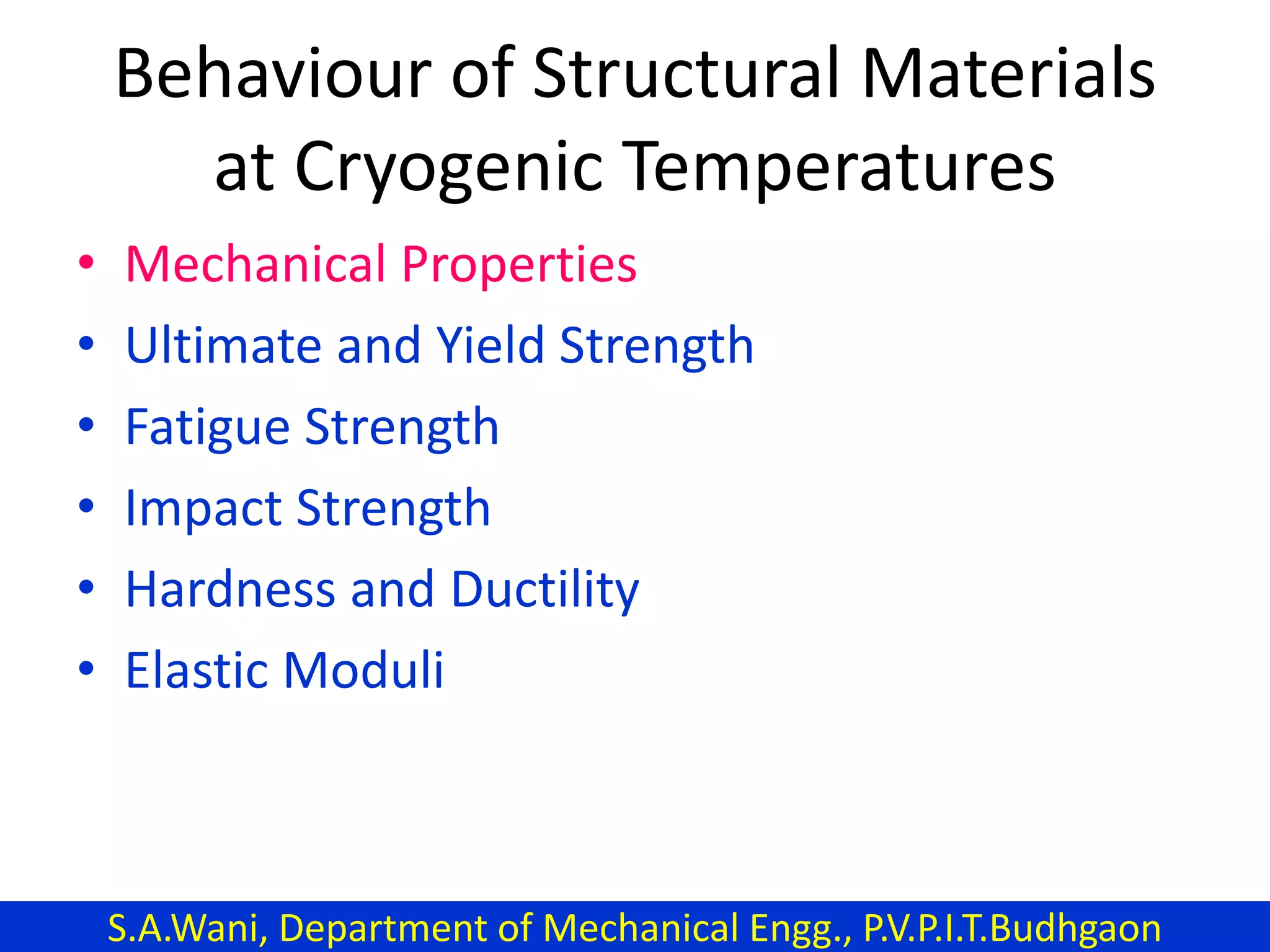 Unit i introduction to Cryogenics | PDF