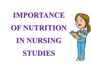 IMPORTANCE
OF NUTRITION
IN NURSING
STUDIES
 