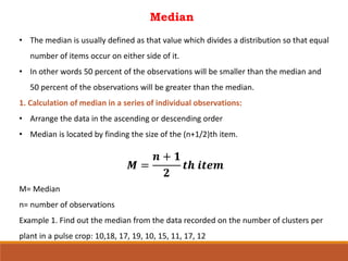 Calculation of Median | PPTX