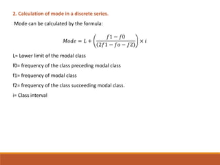 Calculation of mode | PPTX