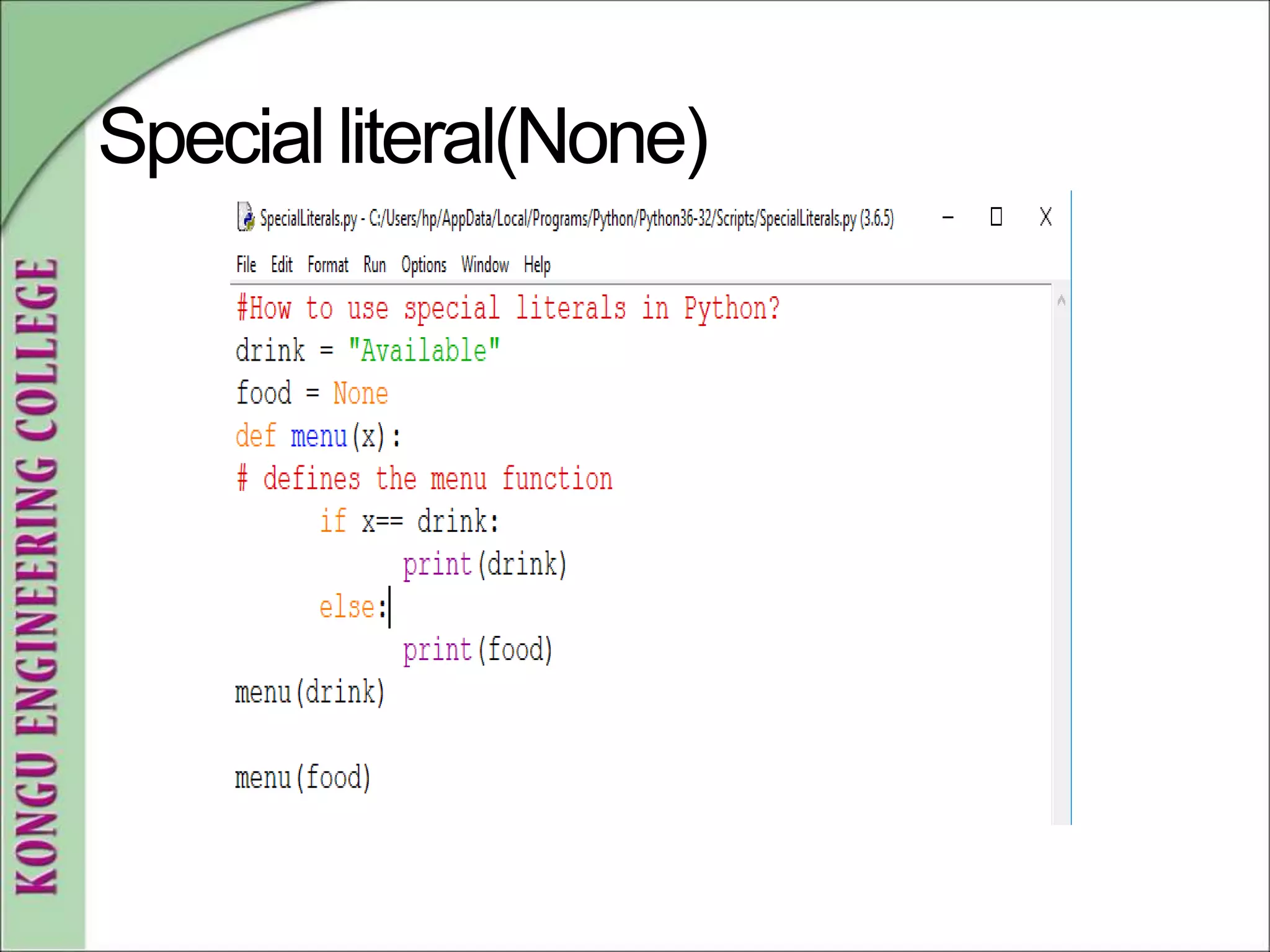 Specialliteral(None)
 
