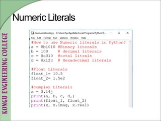 Numeric Literals
 