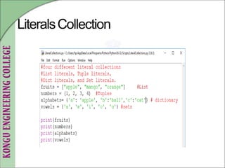 LiteralsCollection
 