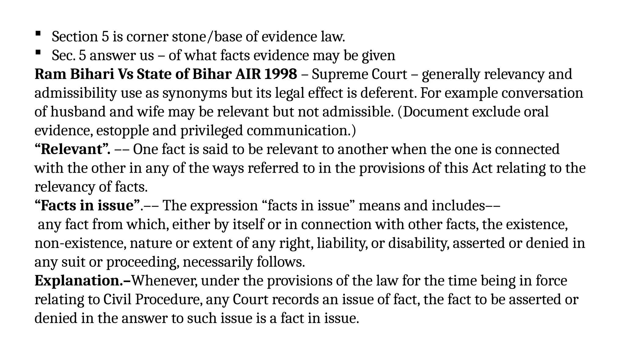 Re Evidence Unit I - Law of Evidence - Theory of Relavancy.pptx