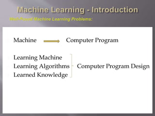Unit I and II Machine Learning MCA CREC.pptx