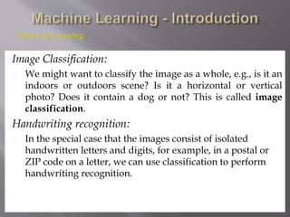 Unit I and II Machine Learning MCA CREC.pptx