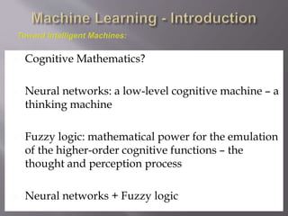 Unit I and II Machine Learning MCA CREC.pptx