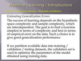 Unit I and II Machine Learning MCA CREC.pptx