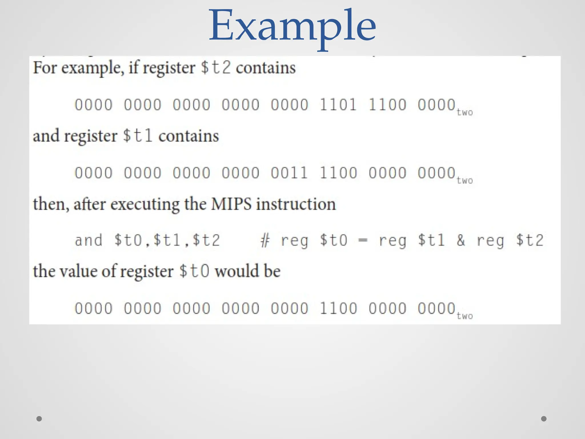 Example
 