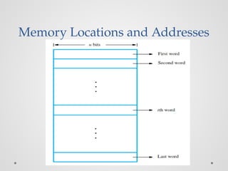 Memory Locations and Addresses
 