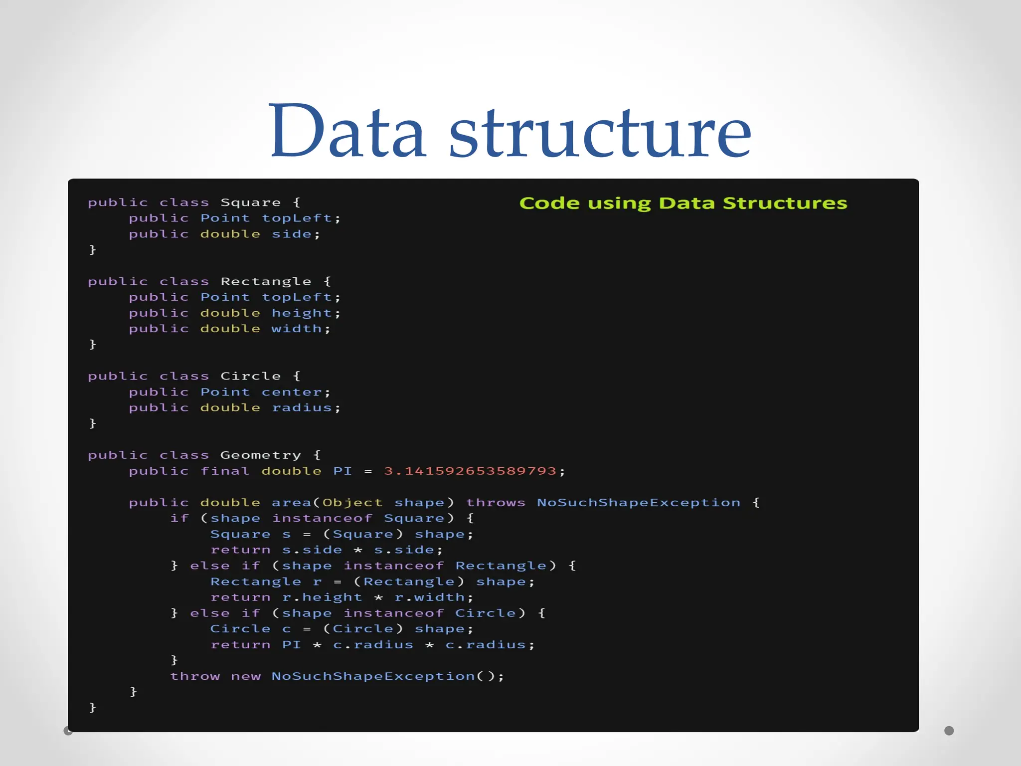 Data structure
 