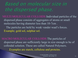 Unit I COLLOIDAL DISPERSION | PPTX