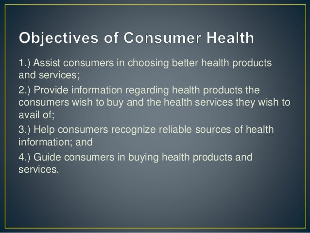 Unit 1 consumer health plan