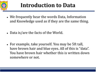 Unit I Data Information Knowledge.pdf | Science