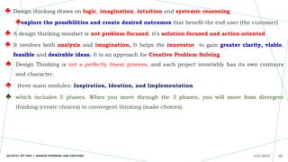 Unit 1 Design UNIT I Design Thinking and Explore | PPTX