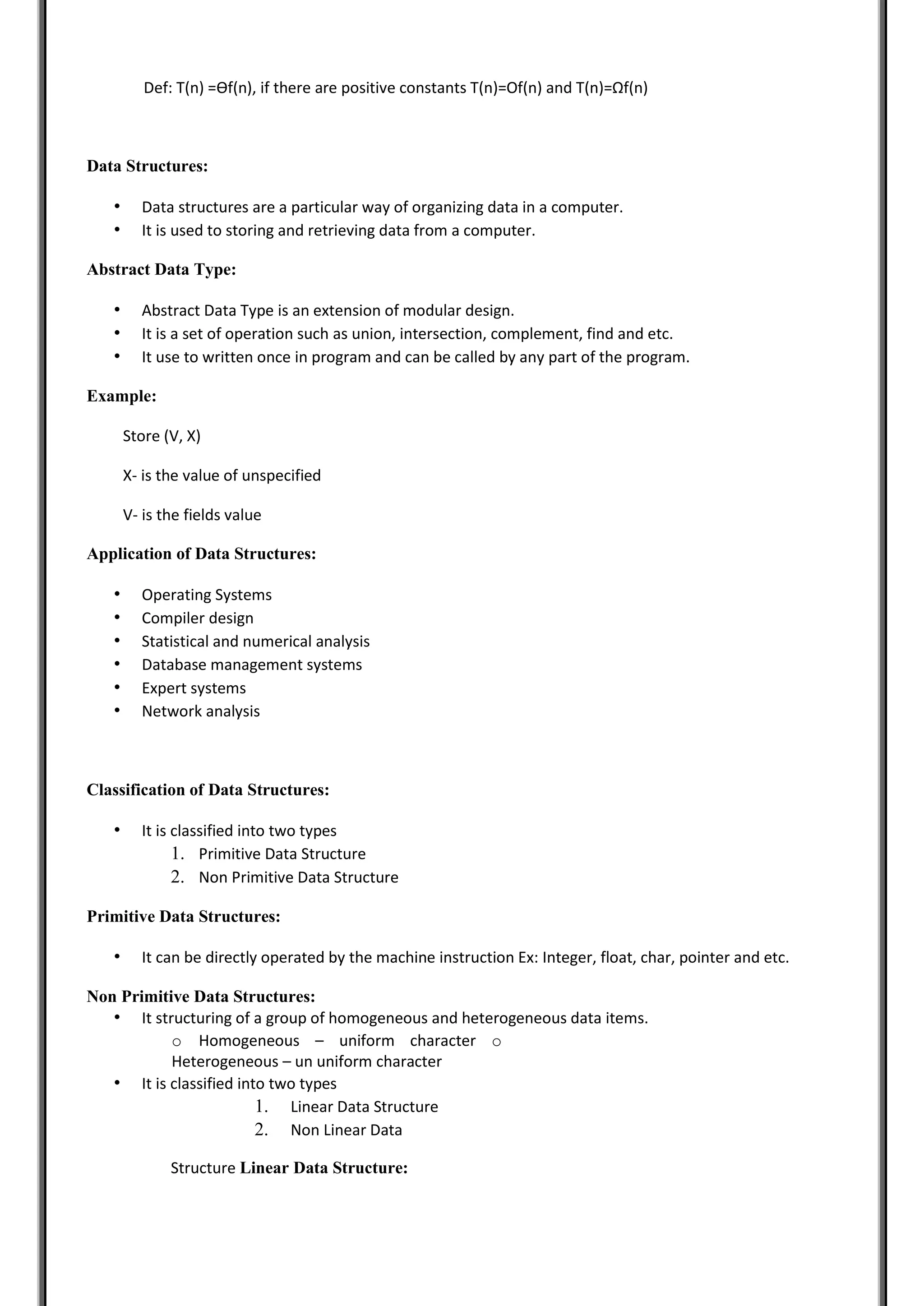 in computer data structures and algorithms | PDF