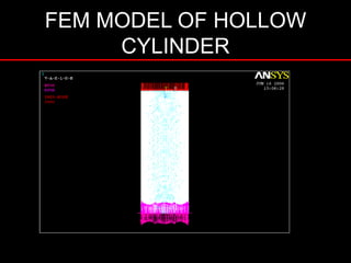 FEM MODEL OF HOLLOW
CYLINDER
 