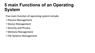 Unit I Fundamental Concepts of Operating system.pptx